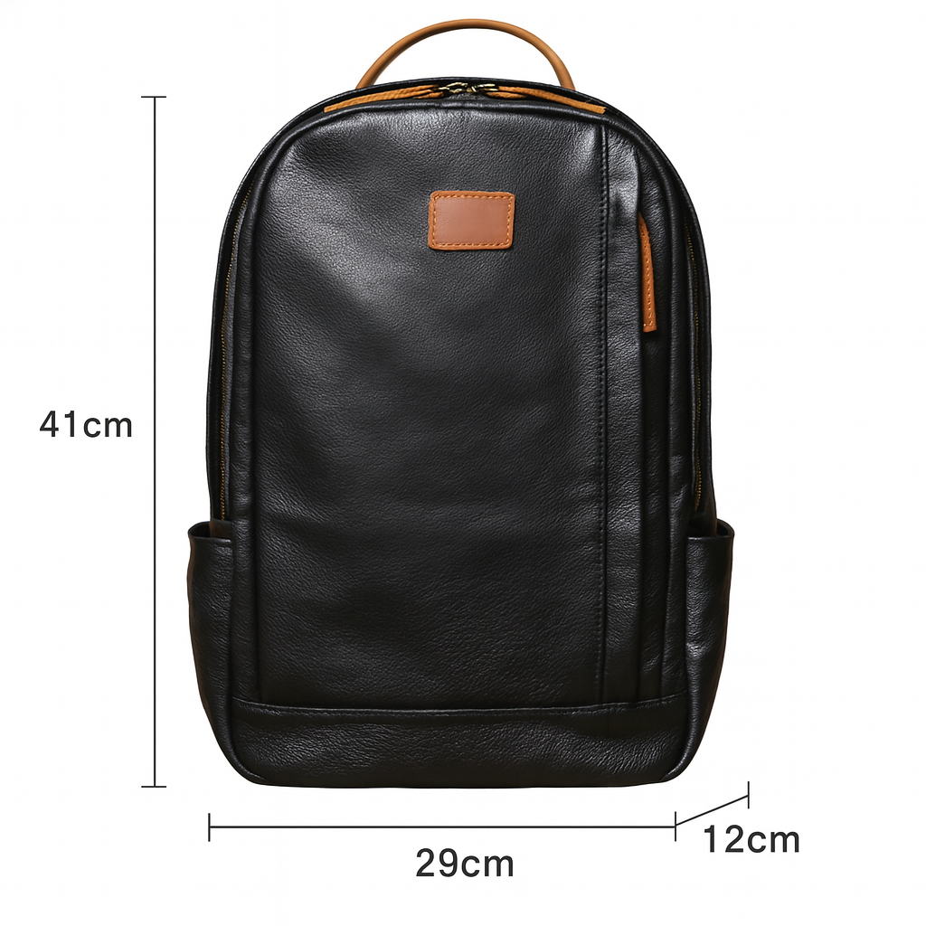 Sac a Dos en Cuir Noir Homme