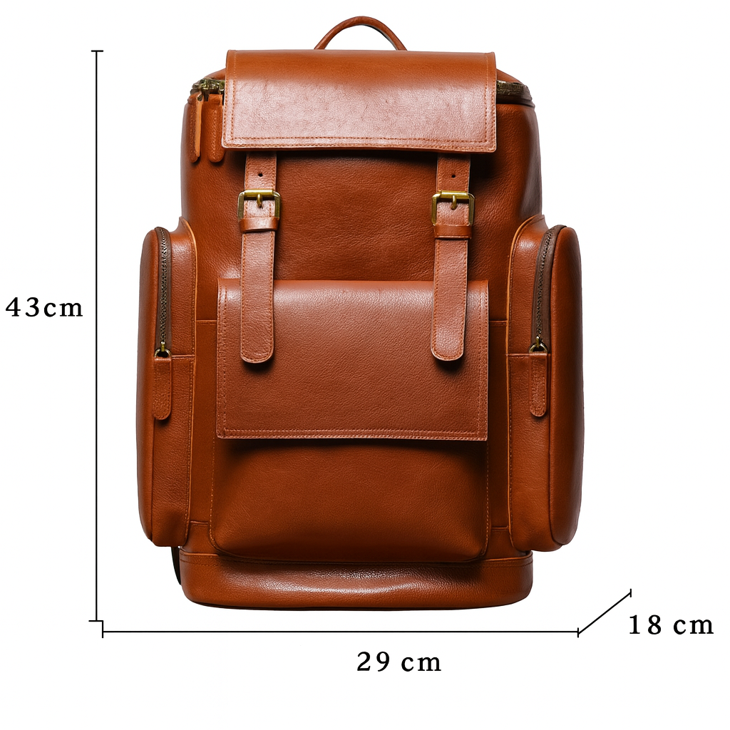 Sac a Dos en Cuir Marron Homme
