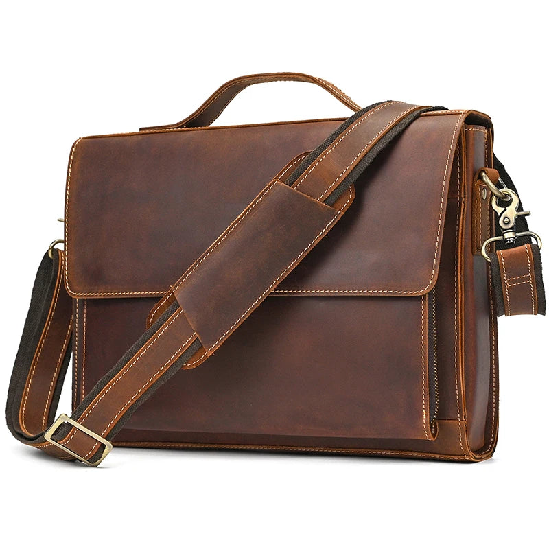 Sac Ordinateur en Cuir Homme Sergio