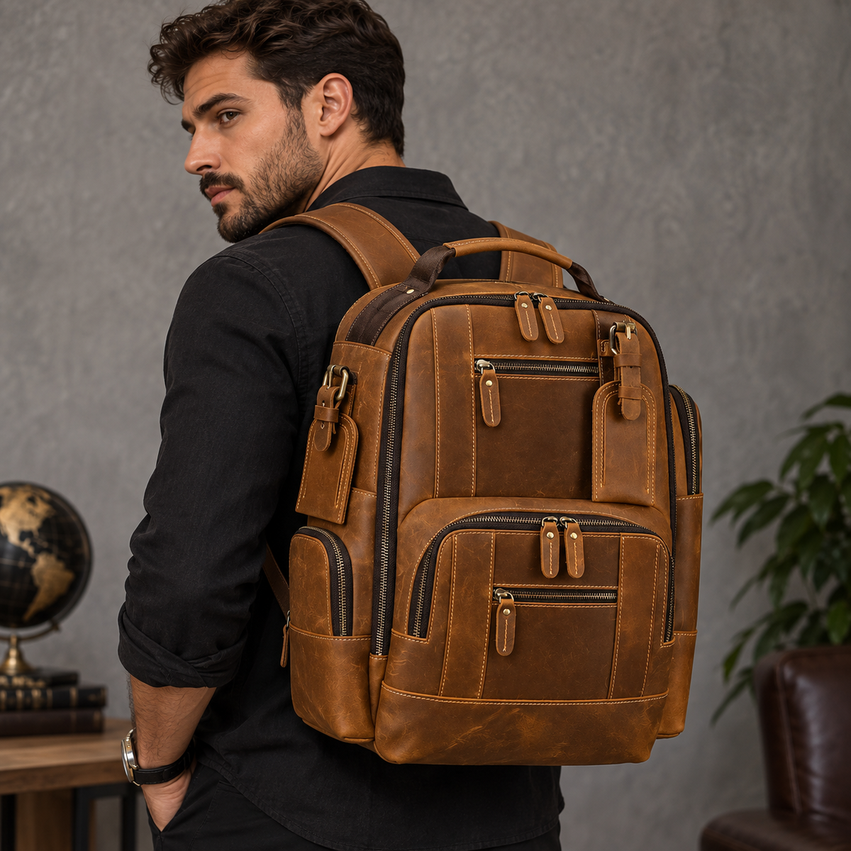 Sac a Dos en Cuir pour Homme