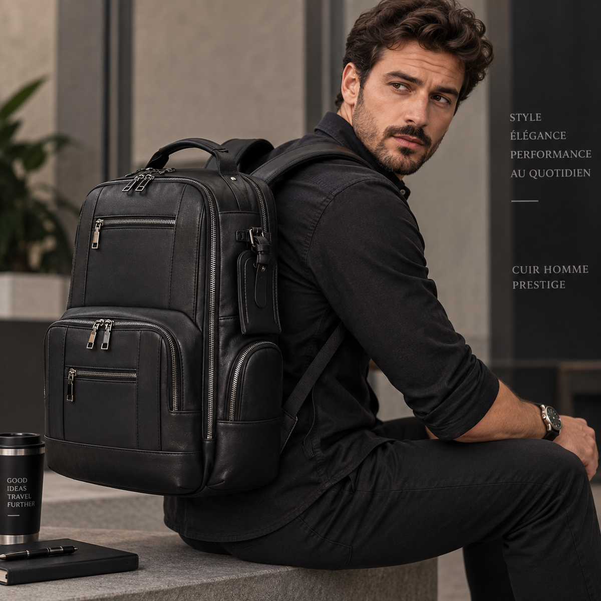 Sac a Dos en Cuir pour Homme