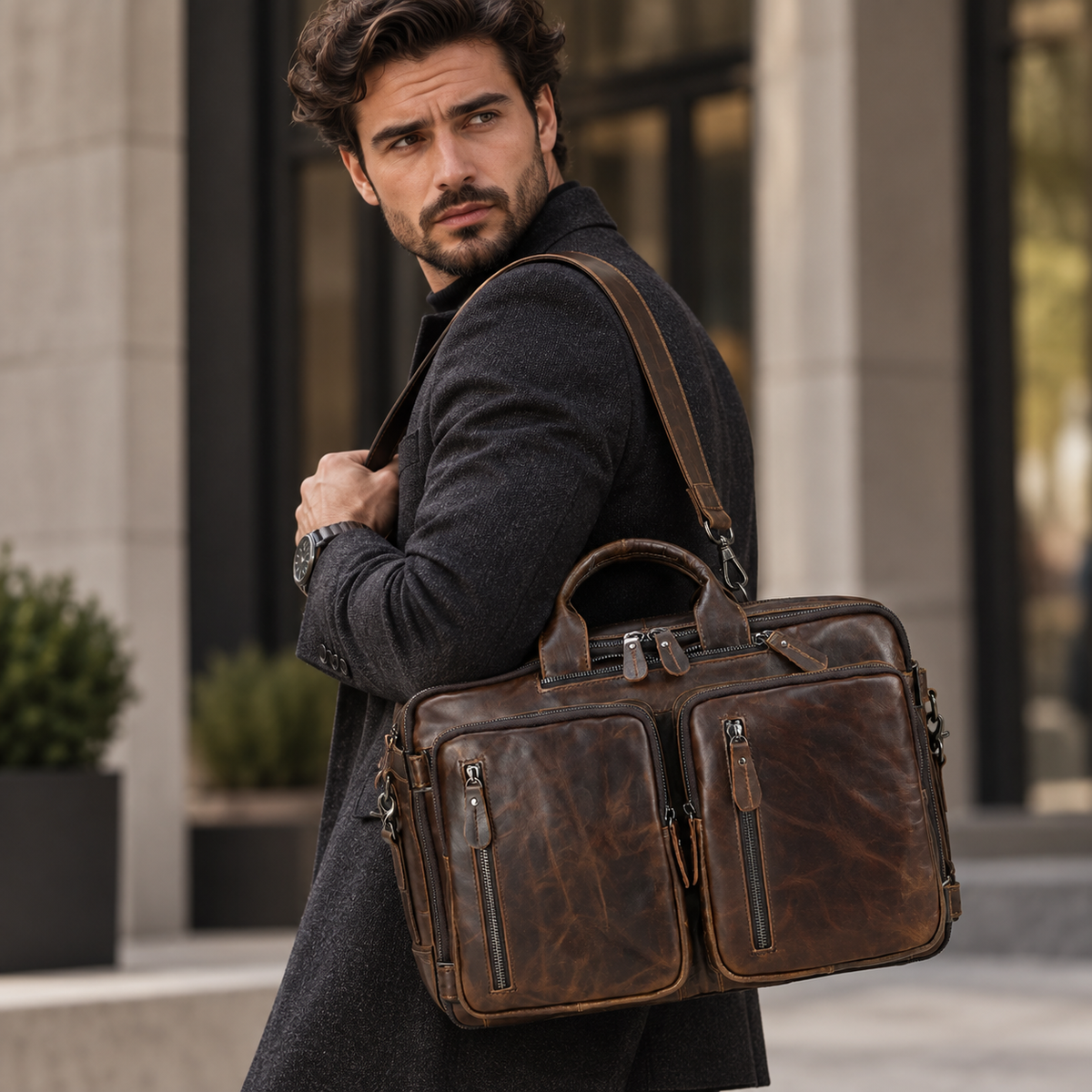 Sac à Dos Ordinateur Cuir Homme
