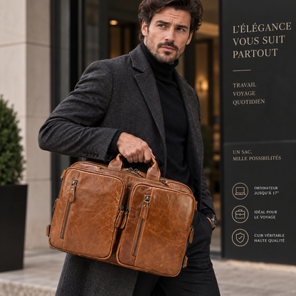 Sac à Dos Ordinateur Cuir Homme
