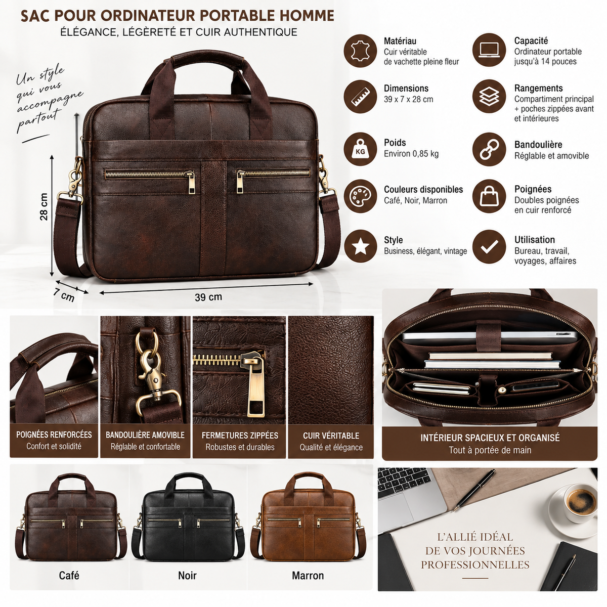 Sac pour Ordinateur Portable Homme