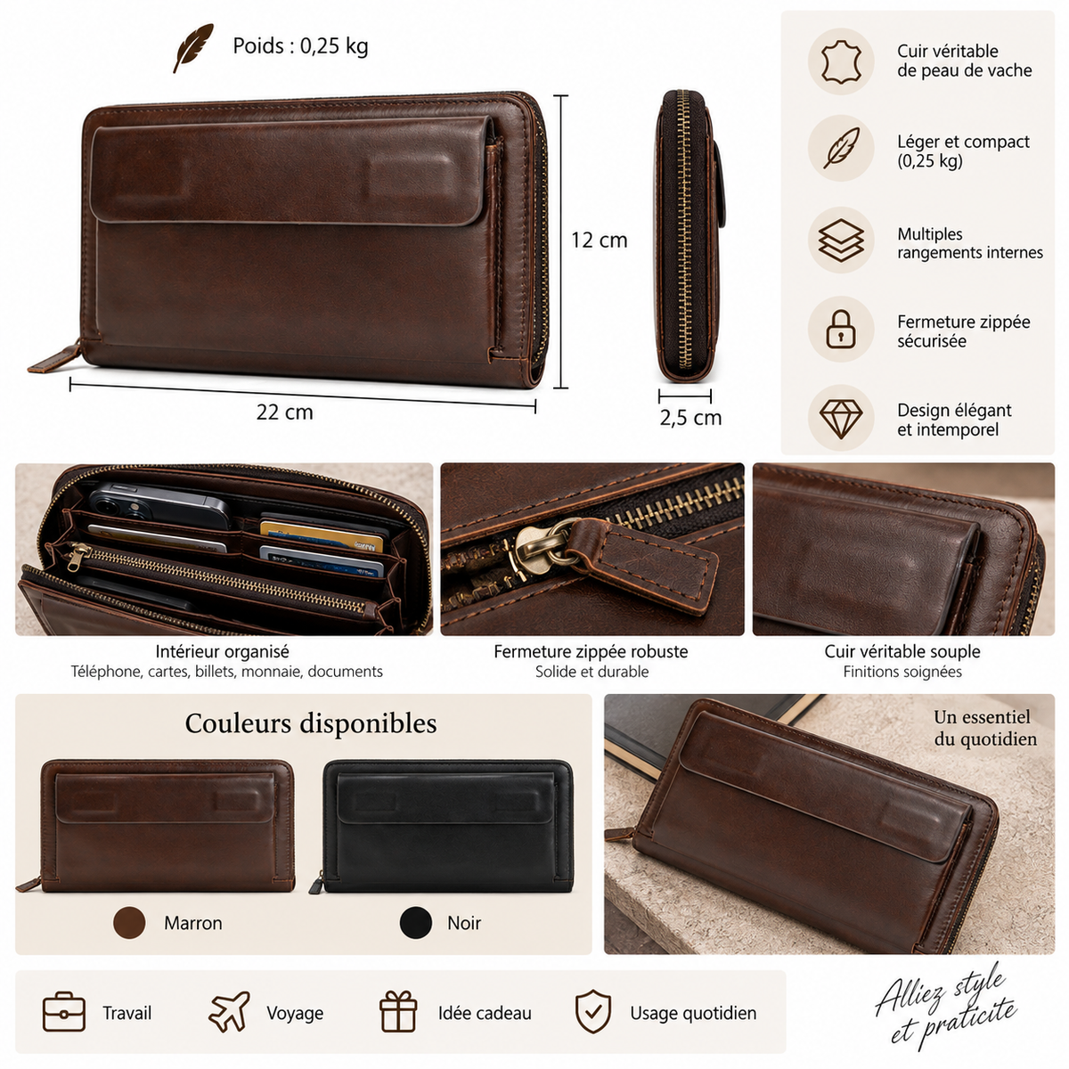 Petit Sac a Main pour Homme