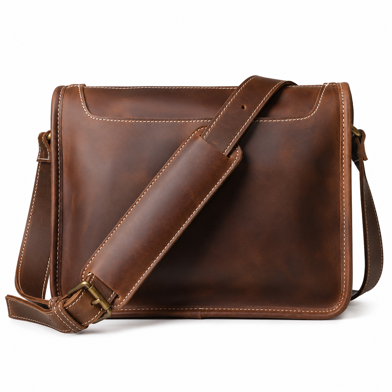 Sac Bandoulière Cuir Marron Homme Julien