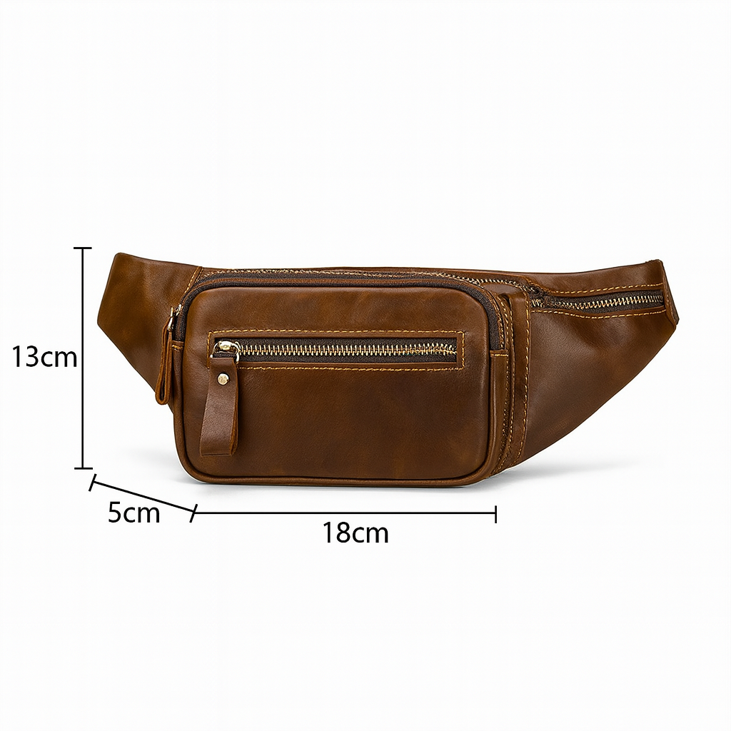 Sac Banane Homme Cuir Noir