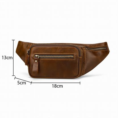 Sac Banane Homme Cuir Noir