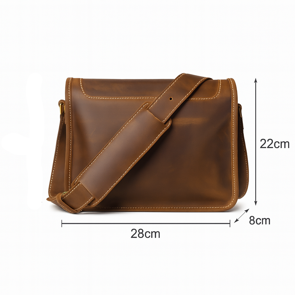 Sac Bandoulière Cuir Marron Homme Julien