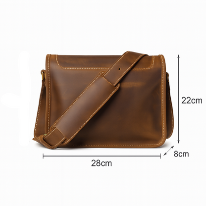 Sac Bandoulière Cuir Marron Homme Julien
