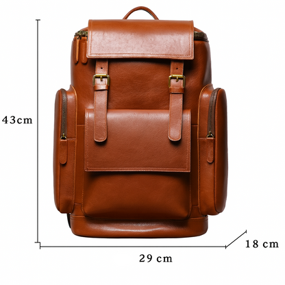 Sac a Dos en Cuir Marron Homme