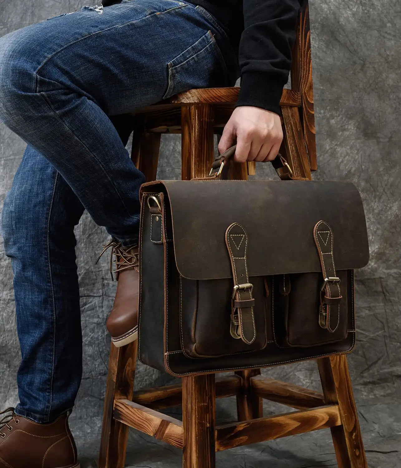 Sac Ordinateur en Cuir Homme