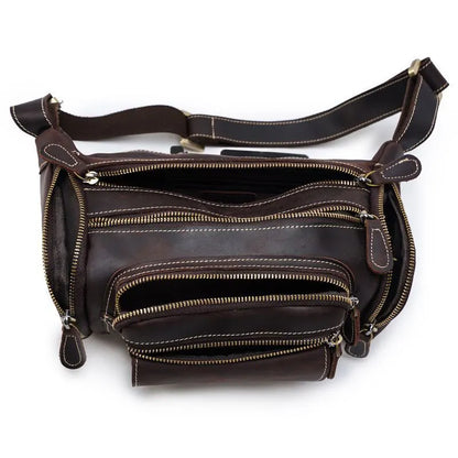 Sac Banane Cuir Noir Homme