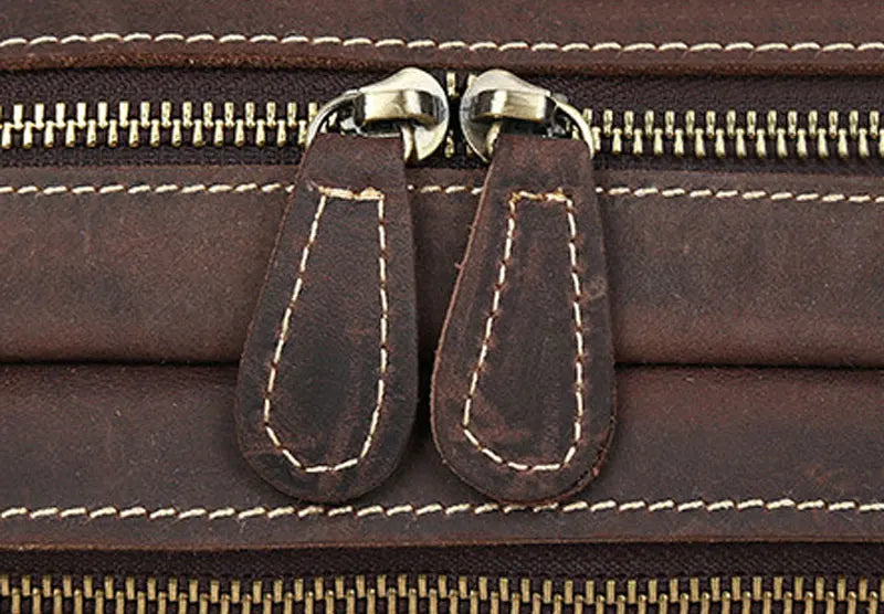 Sac Banane Cuir Noir Homme