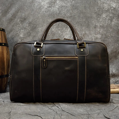 Sac de Voyage Cuir Marron Homme