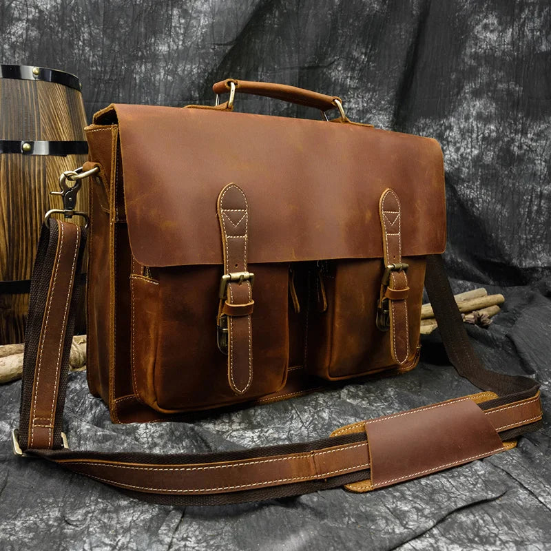 Sac Ordinateur en Cuir Homme