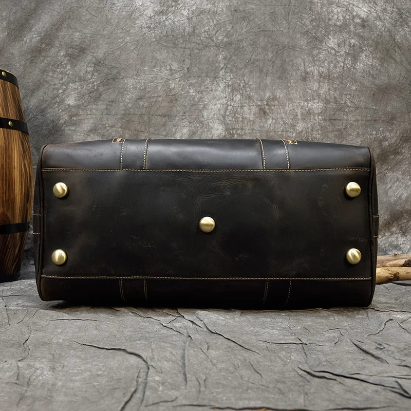 Sac de Voyage Cuir Marron Homme