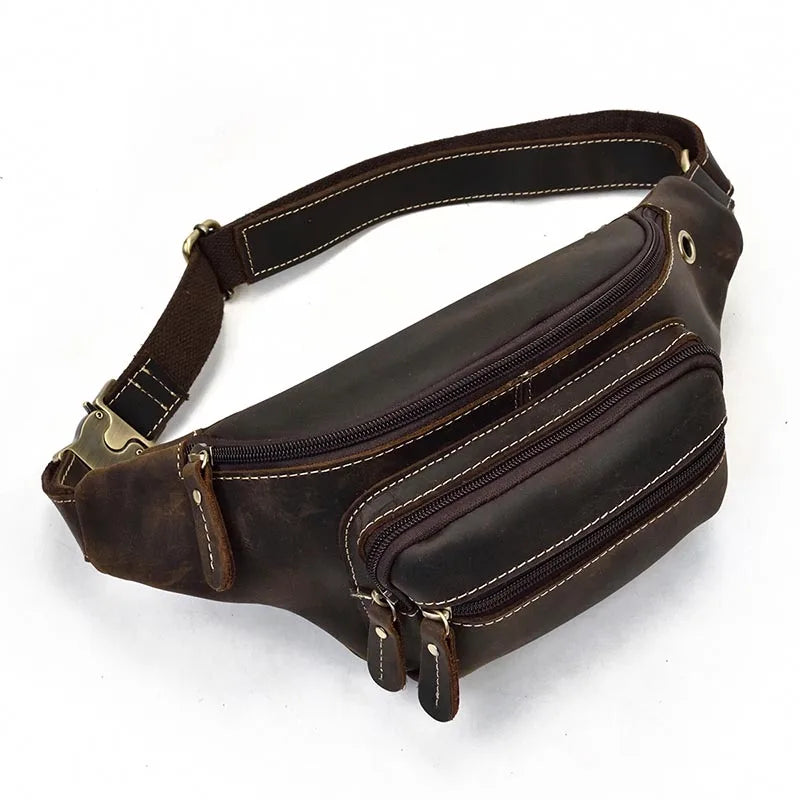 Sacoche Banane en Cuir Homme