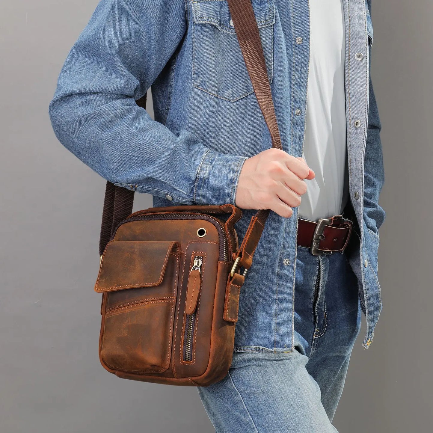 Sac Bandoulière Cuir Homme pas Cher
