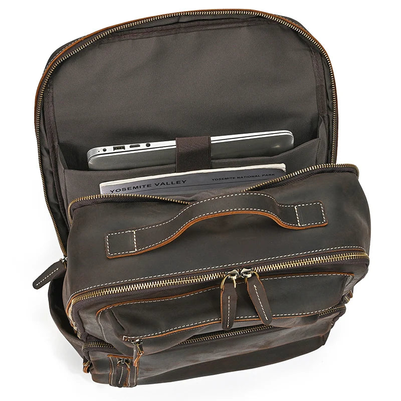 Sac a Dos Cuir Noir Homme Alex