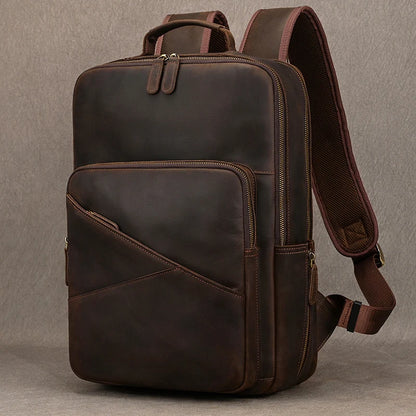 Sac a Dos Cuir Marron Homme