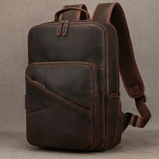 Sac a Dos Cuir Marron Homme