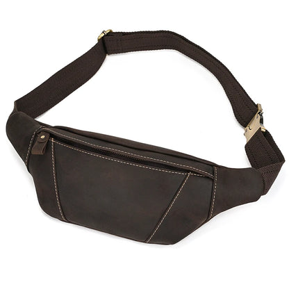 Sacoche Banane Cuir Noir