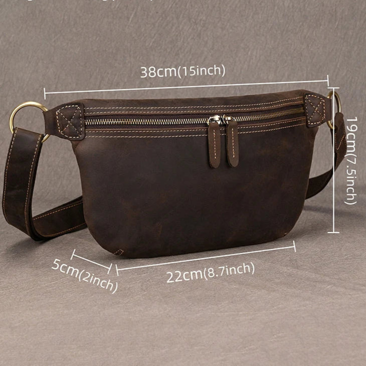 Sac Banane Homme Cuir Marron