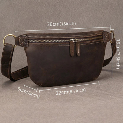 Sac Banane Homme Cuir Marron