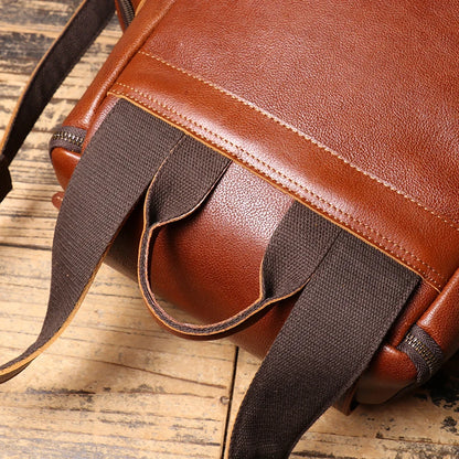 Sac a Dos en Cuir Marron Homme