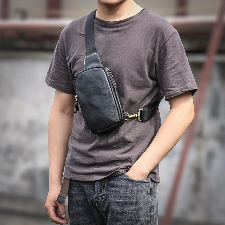 Sacoche Banane Cuir pour Homme