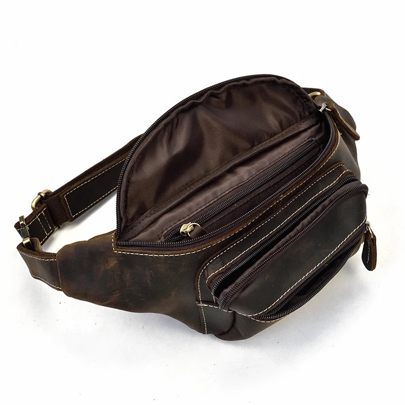 Sacoche Banane en Cuir Homme