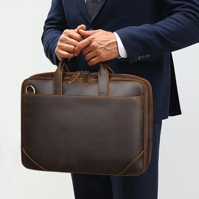 Sac Ordinateur Homme Cuir Marron