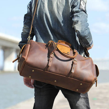 Sac en Cuir de Voyage pour Homme