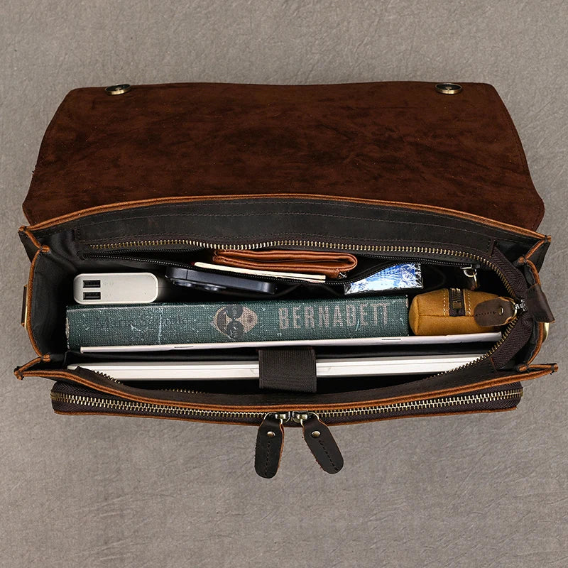 Sac Ordinateur en Cuir Homme Sergio