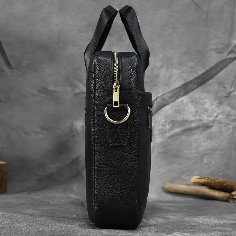 Sac Ordinateur Homme Cuir Noir
