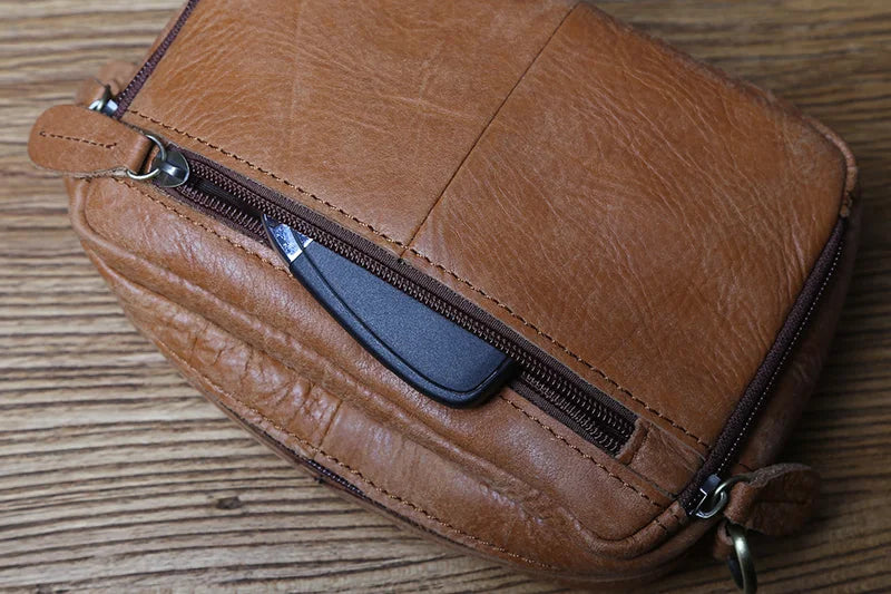 Sac Besace Homme Cuir Marron