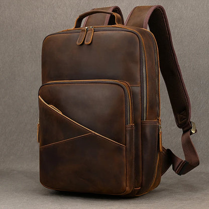 Sac a Dos Cuir Marron Homme