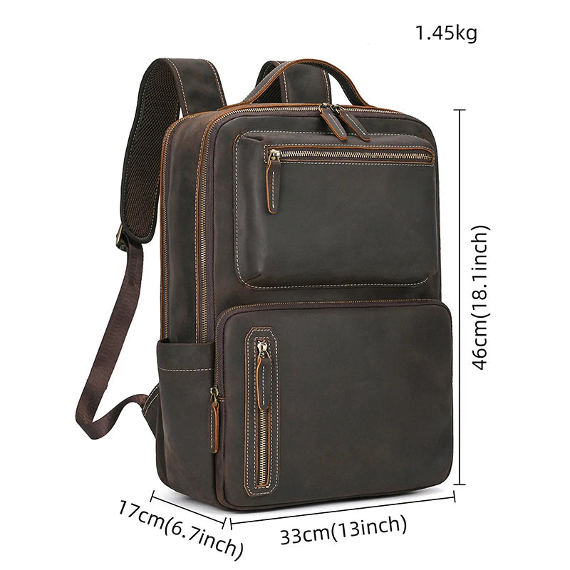 Sac a Dos Cuir Noir Homme Alex