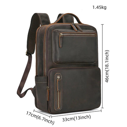 Sac a Dos Cuir Noir Homme Alex
