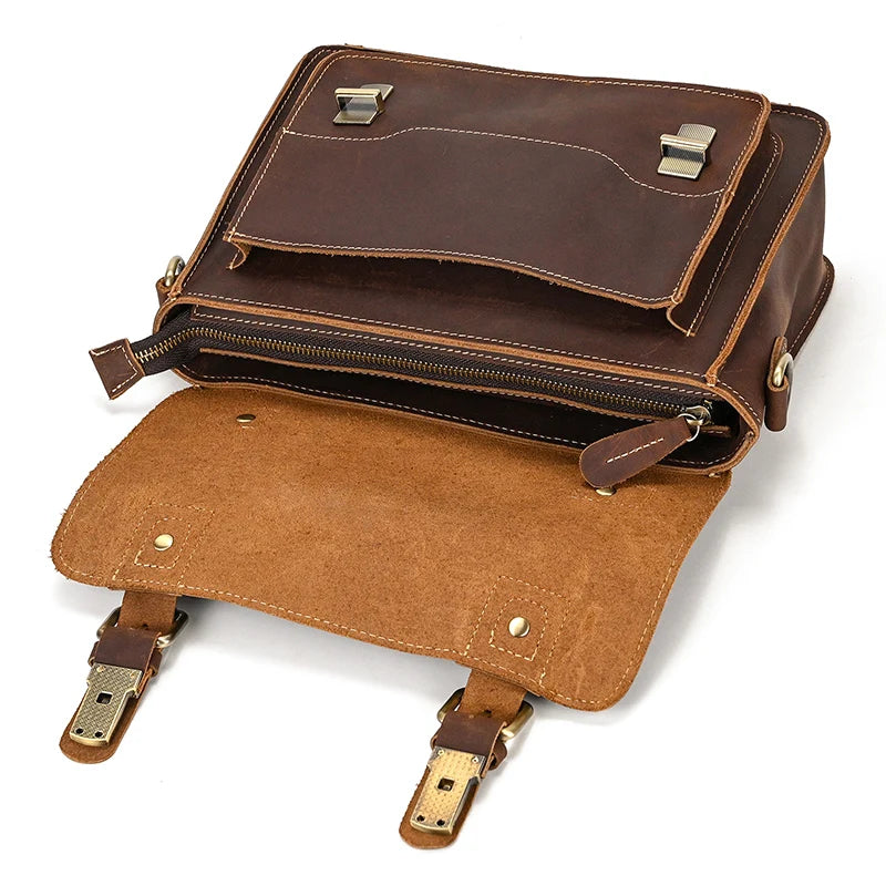 Sac Bandoulière Cuir Noir Homme