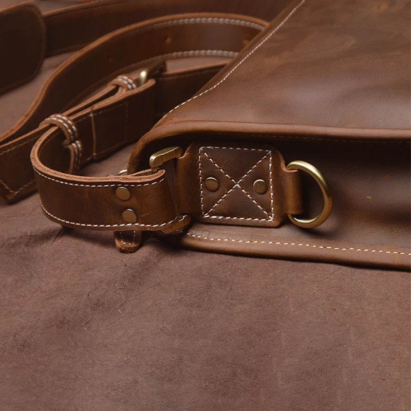 Sac Bandoulière Cuir Marron Homme Julien