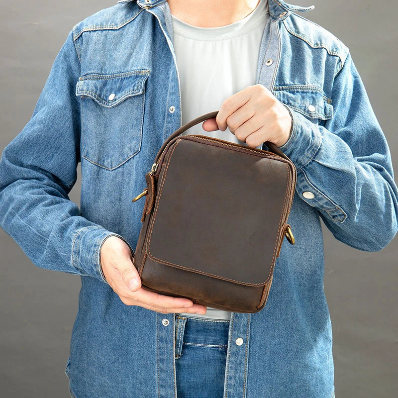 Sac Bandoulière Homme Cuir Souple
