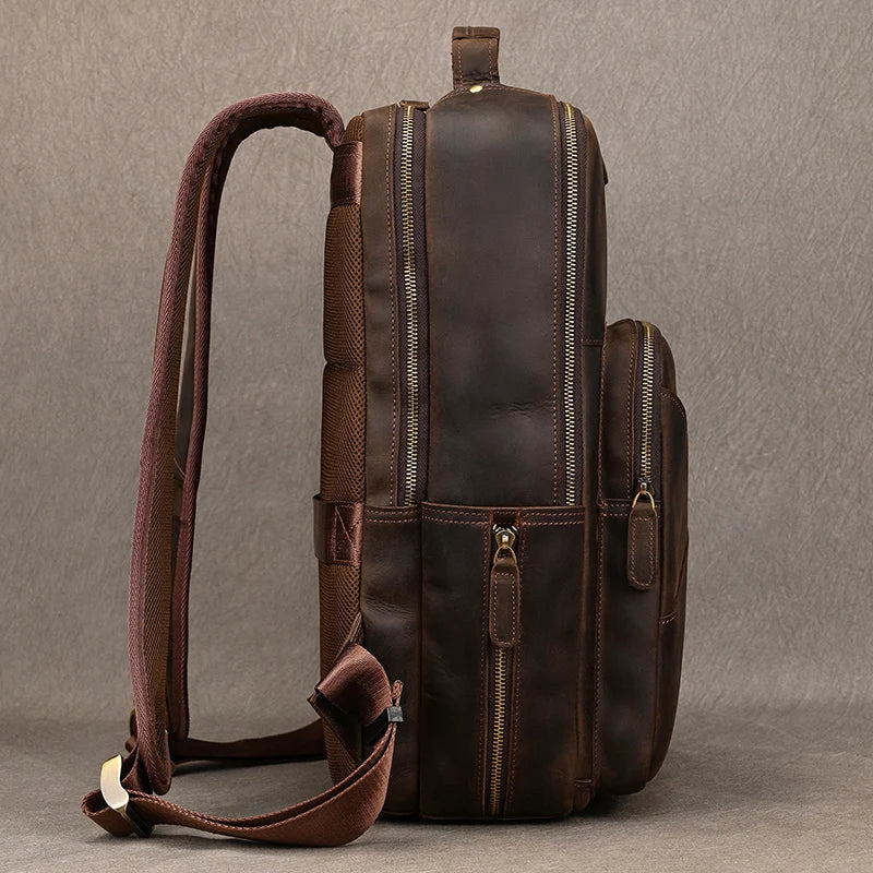 Sac a Dos Cuir Marron Homme