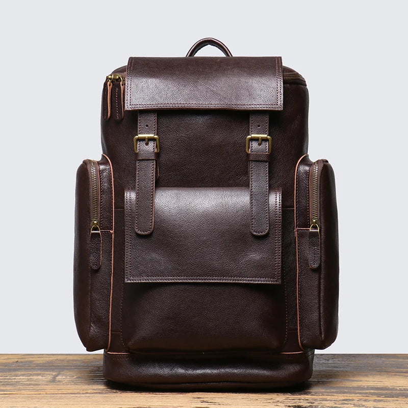 Sac a Dos en Cuir Marron Homme