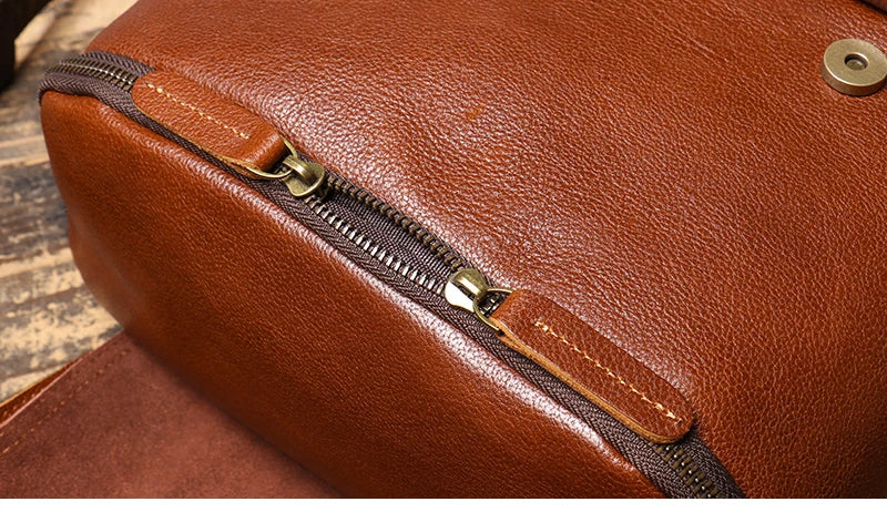 Sac a Dos en Cuir Marron Homme