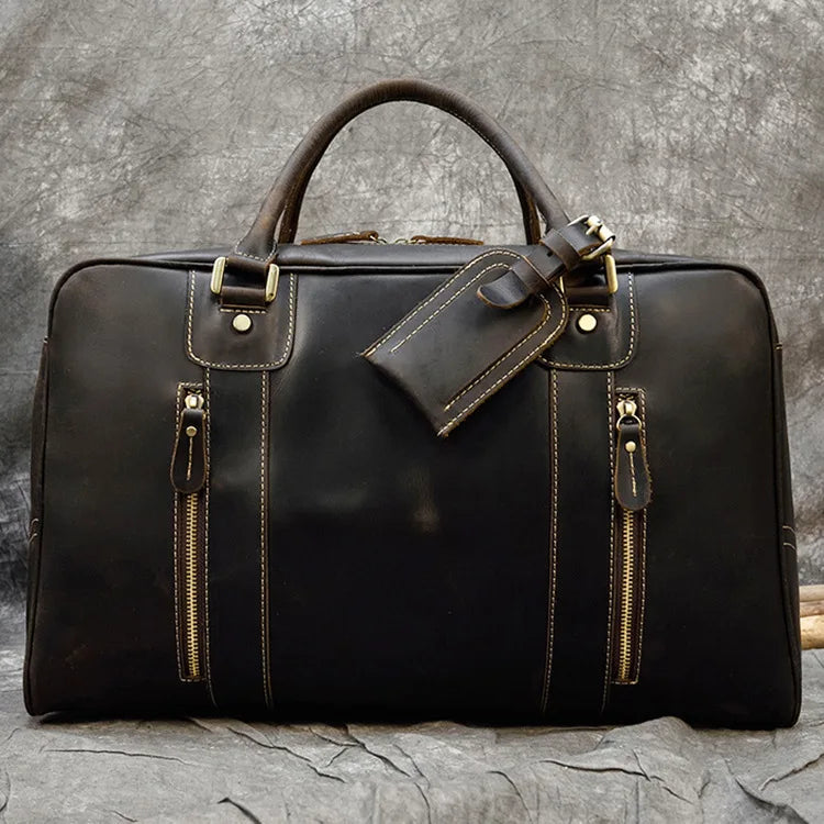 Sac de Voyage Cuir Marron Homme