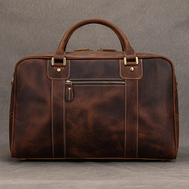 Sac de Voyage Cuir Marron Homme