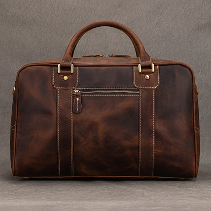 Sac de Voyage Cuir Marron Homme