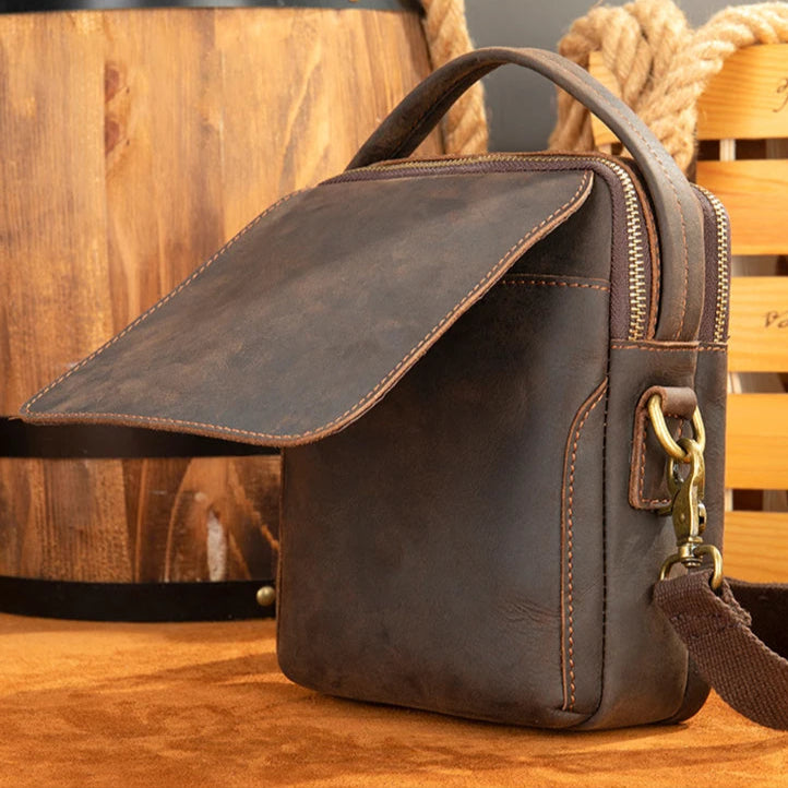 Sac Bandoulière Homme Cuir Souple